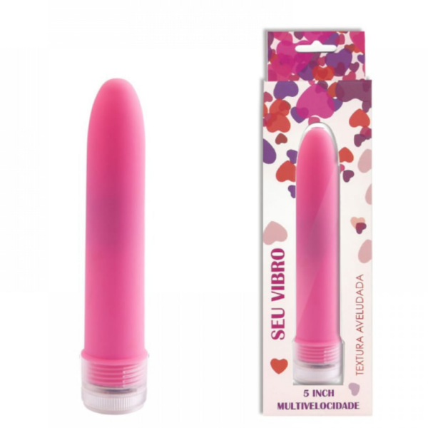 Vibrador Personal Multi-Velocidade com textura aveludada 13,5cm Vip Mix