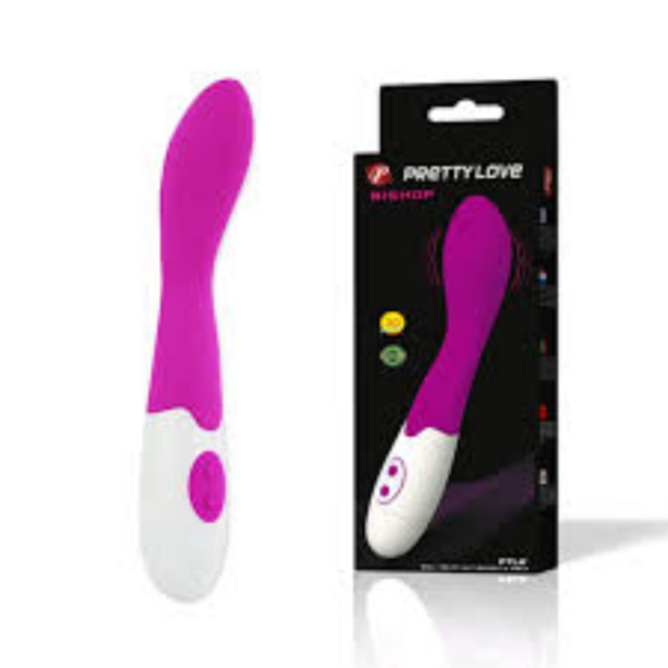 Vibrador Bishop Pretty Love em Silicone Solf Touch com Estimulador Super Silencioso 30 Velocidades